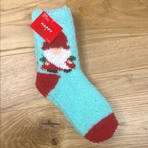 Happy Cozy Santa Fuzzy Socks 2 pairs